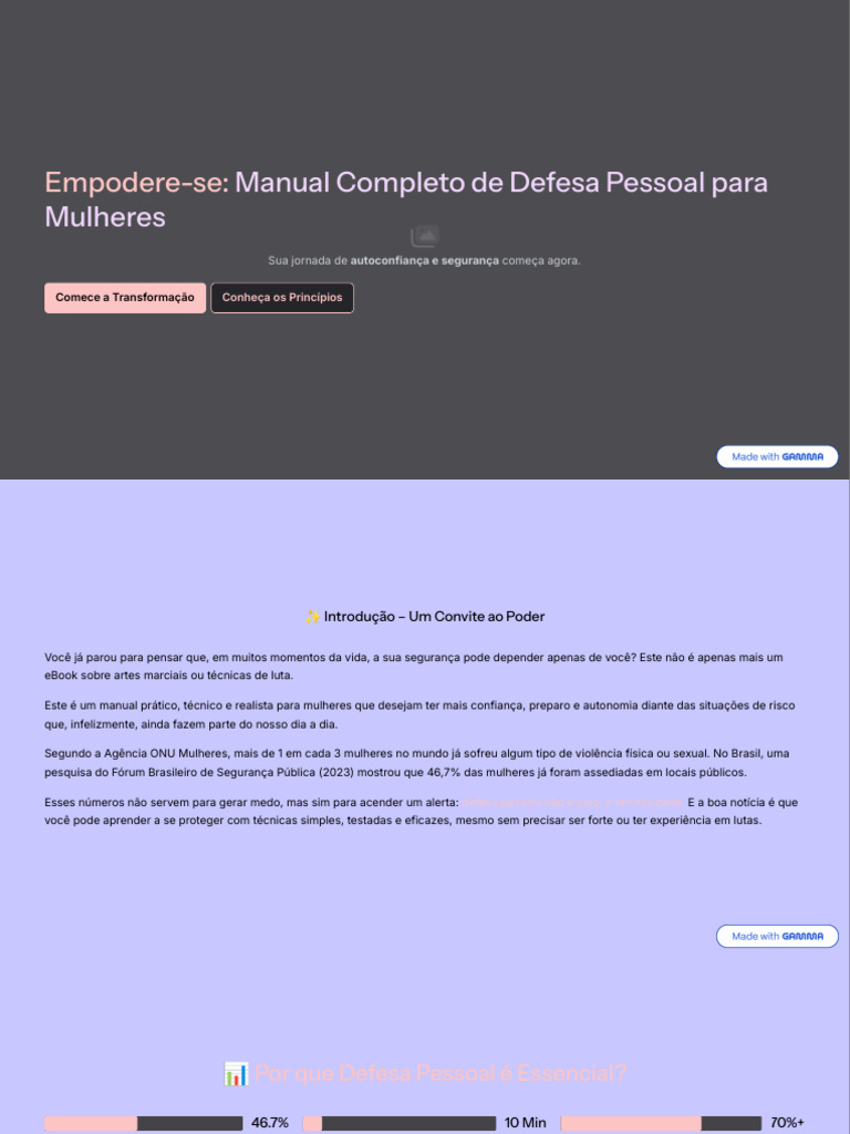 Defesa Pessoal para Mulheres: Guia Prático | PDF | Violência ...