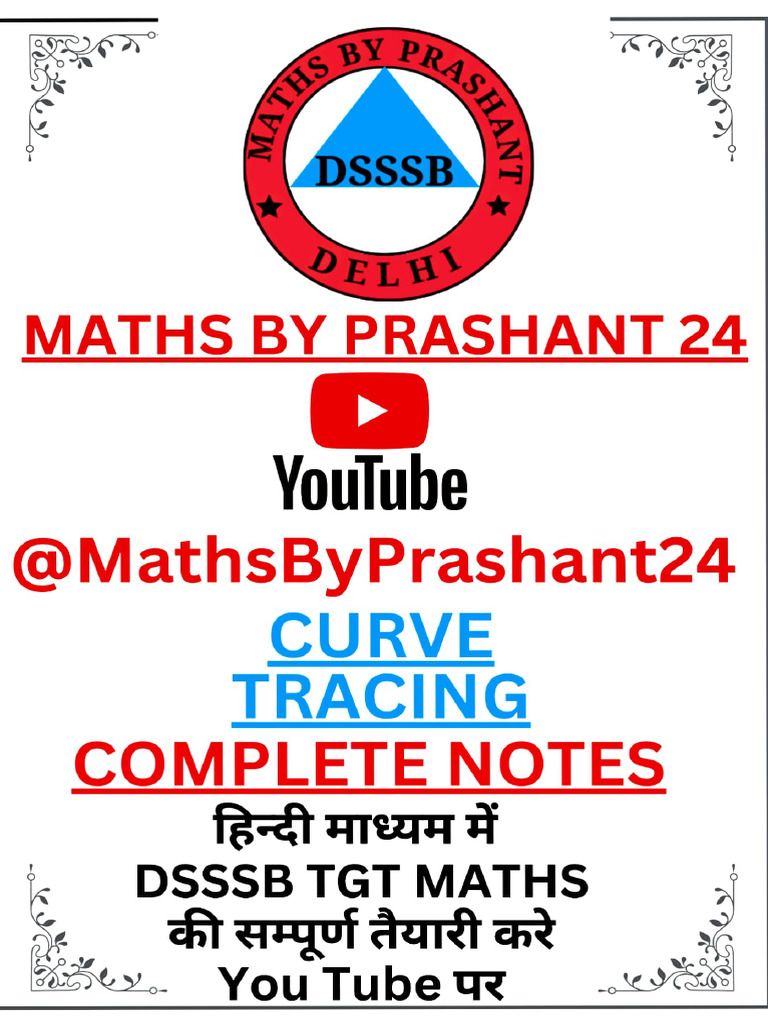 Curve Tracing Complete Notes Pdf Pdf