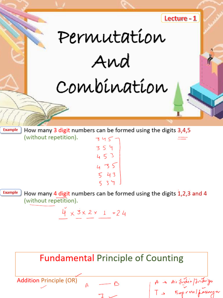 Permutations and Combinations Explained | PDF | Combinatorics ...