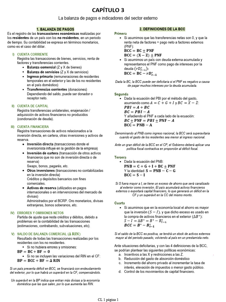 Balanza de Pagos y Sector Externo | PDF | Tipo de cambio | Oferta ...