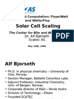 Solar Cell Scaling: Dr. Alf Bjørseth Scatec AS