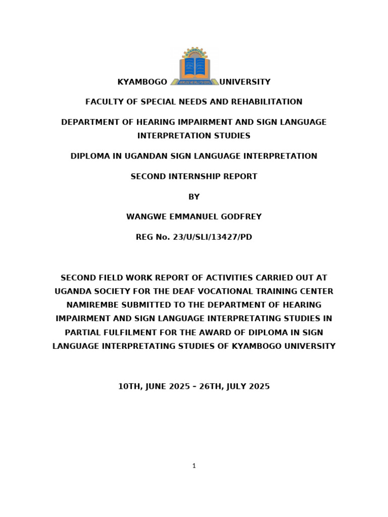 SECOND FIELD WORK Wangwe Emmanuel Godfrey Rep | PDF | Teachers | Sign ...