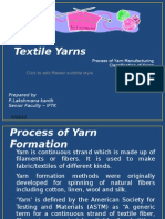 Textile Yarns: Prepared by P.Lakshmana Kanth Senior Faculty - IFTK