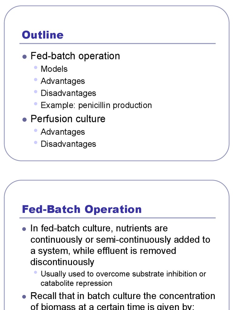 Fed-Batch vs. Perfusion Fermentation | PDF | Wellness