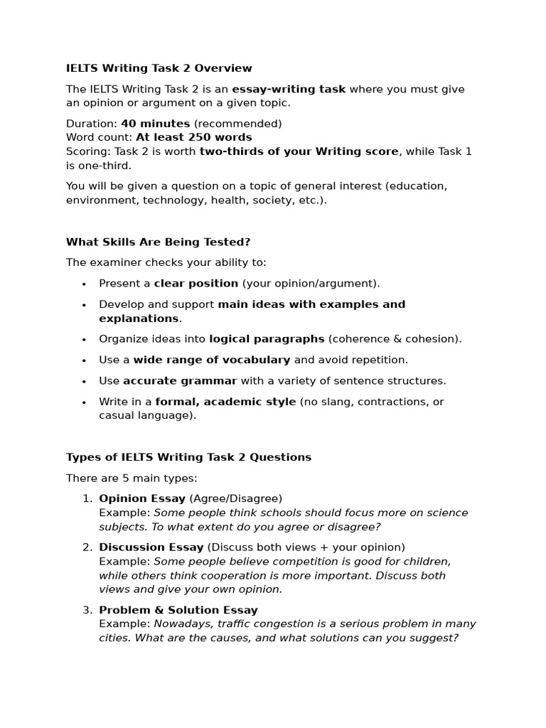 IELTS Writing Task 2 Guide | PDF | Essays | Argument