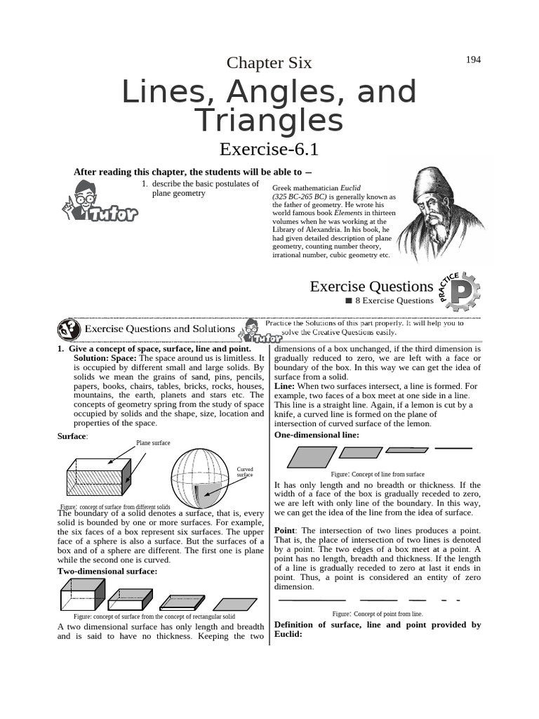 Geometry Basics: Lines, Angles, Triangles | PDF | Line (Geometry ...