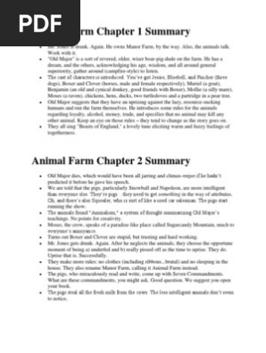 Animal Farm Chapter 1 10 Summary Animals And Humans