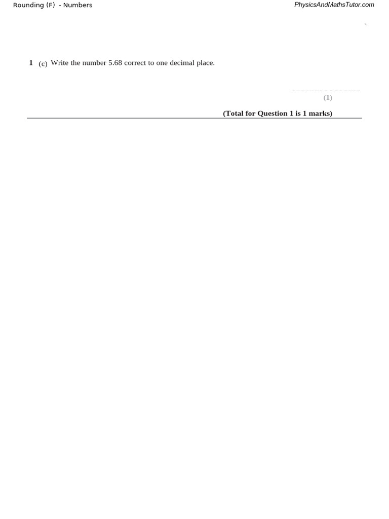 Rounding 1 | PDF