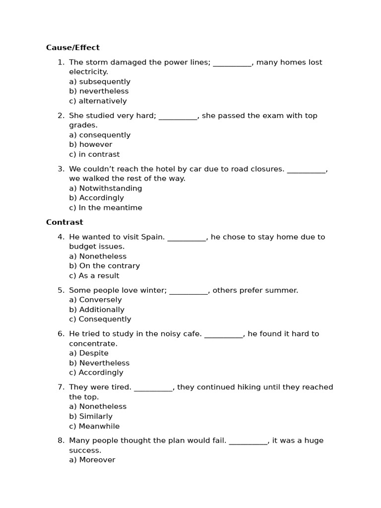 Cause and Effect Sentence Exercises | PDF | Chess Openings | Chess Theory