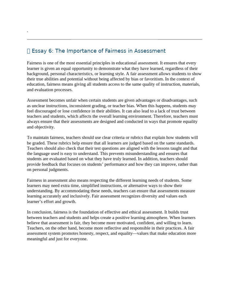 Fairness in Educational Assessment | PDF | Educational Assessment ...