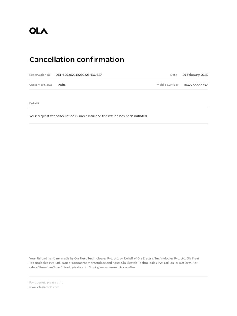 Receipt Order Cancel Oet 807262919250225 Egj827 | PDF