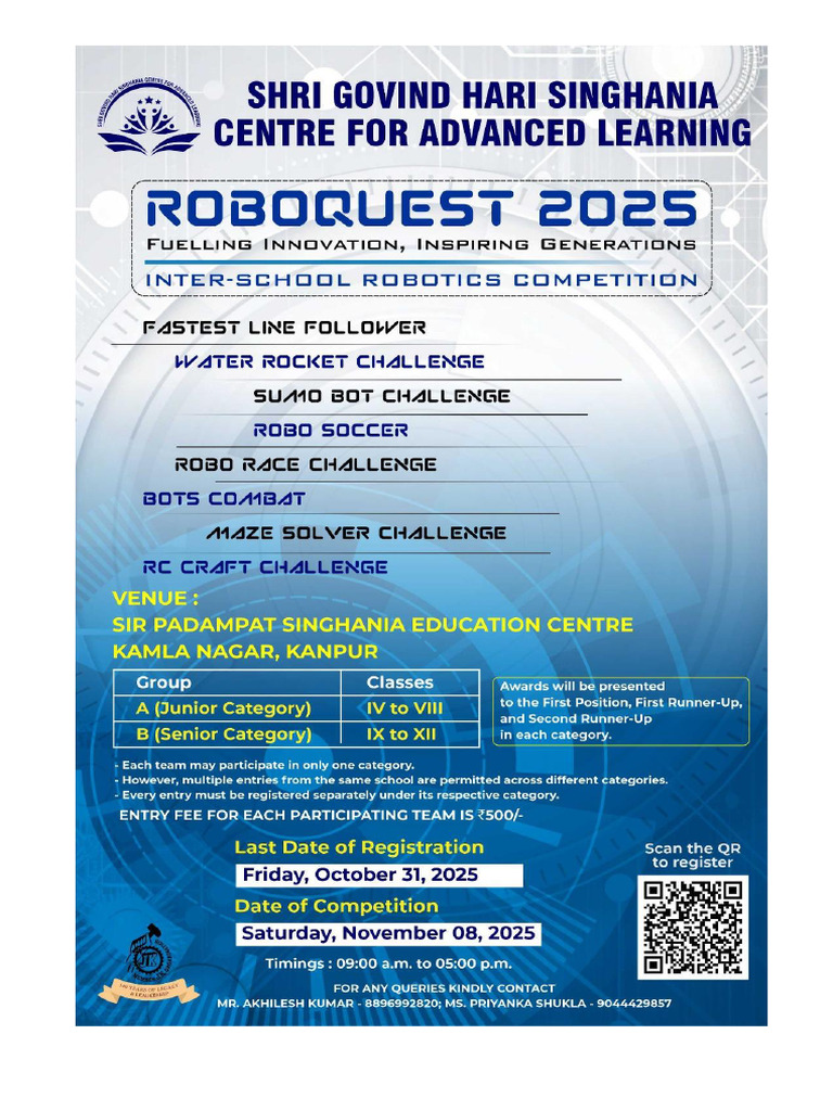 Inter-School Robotics Competition 2025 | PDF | Unmanned Aerial Vehicle