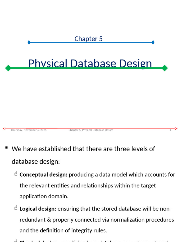 CH5 PhysicalDatabaseDesign | PDF | Databases | Database Design