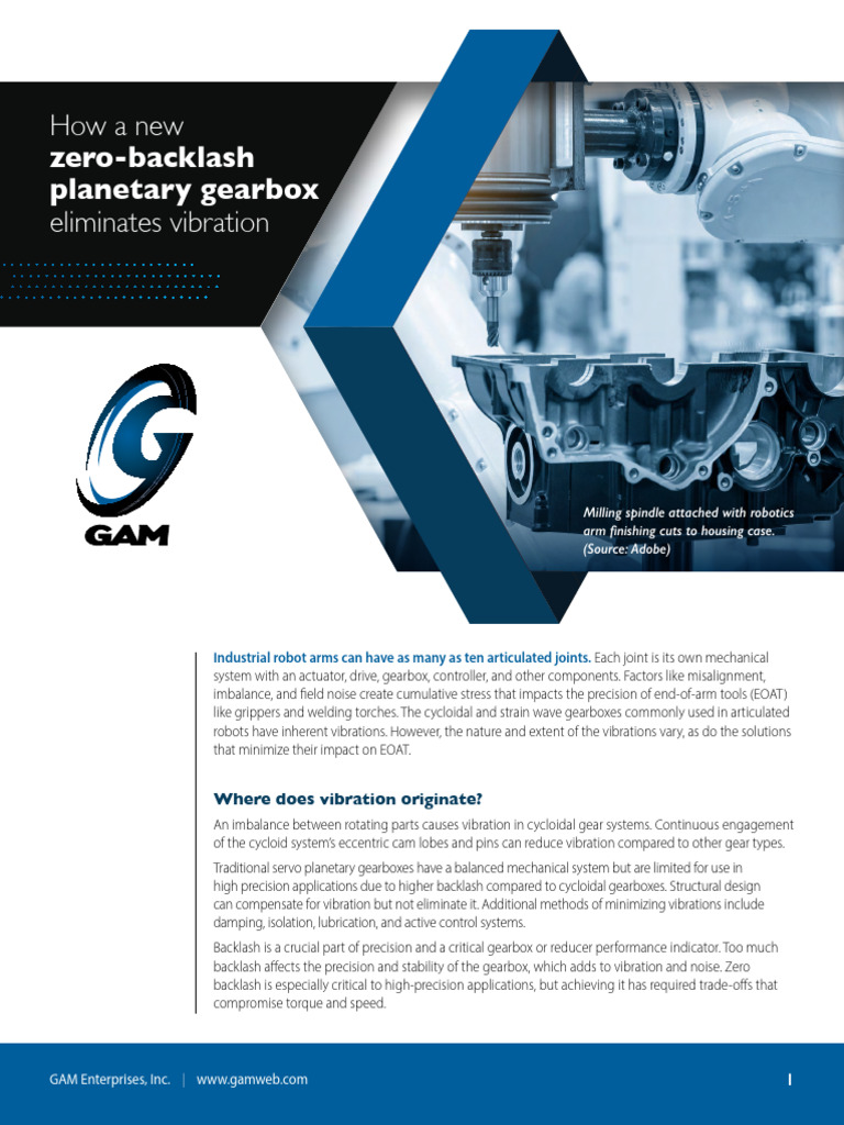 How A New Zero Backlash Planetary Gearbox Eliminates Vibration | PDF ...