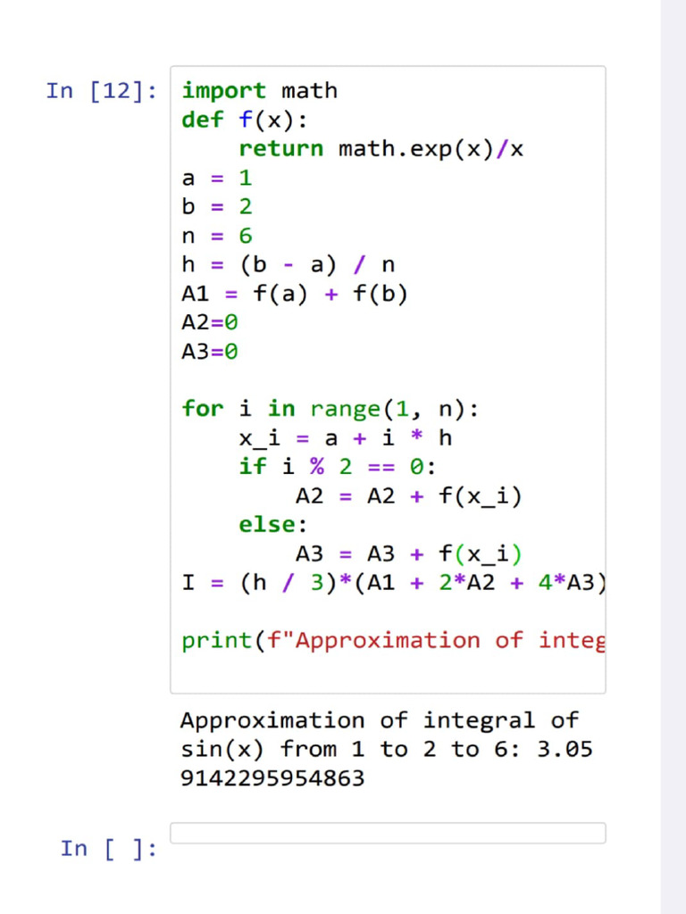 Integral Approximation in Python | PDF
