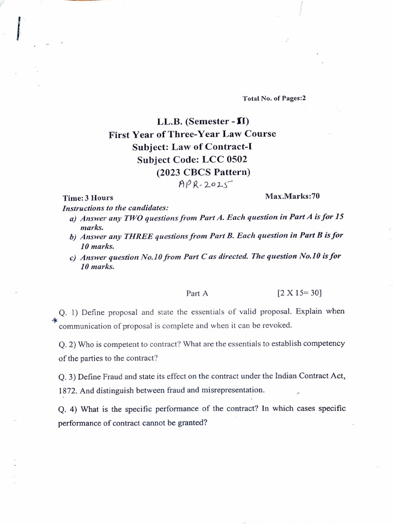 Pyq 3rd Year Law | PDF