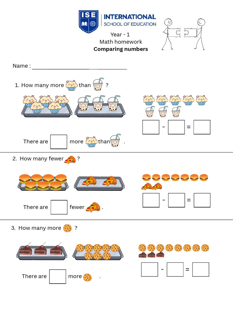 Comparing Numbers and Basic Math Exercises | PDF