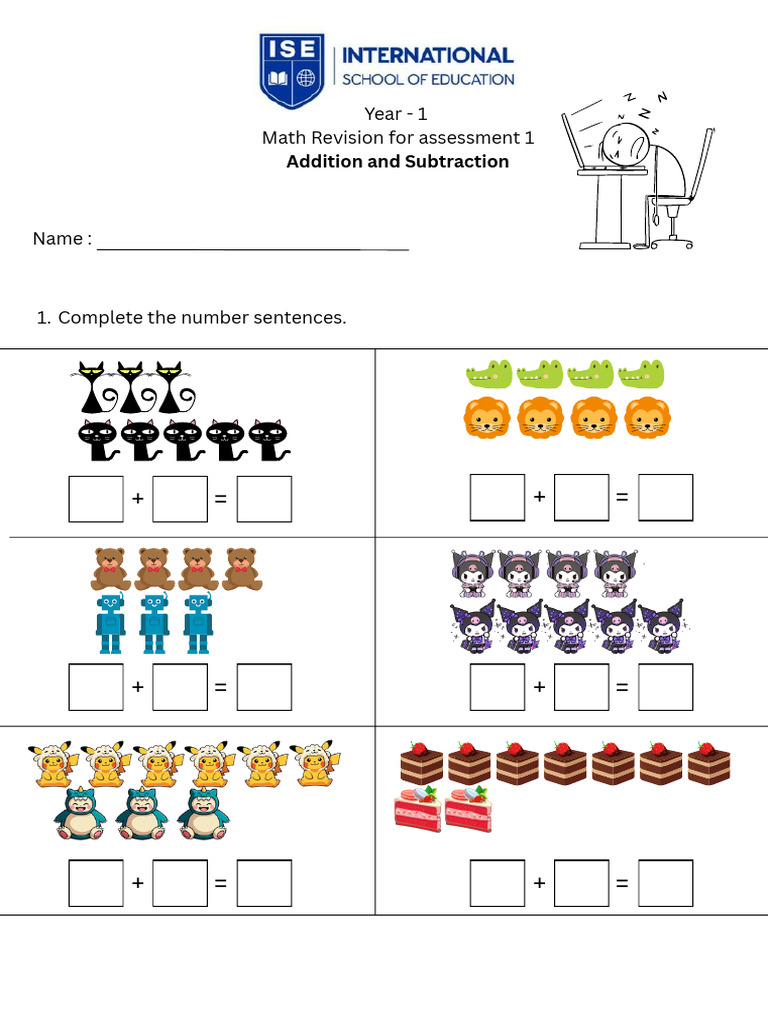 Year 1 Math Revision: Addition & Subtraction | PDF | Chess | Chess Theory