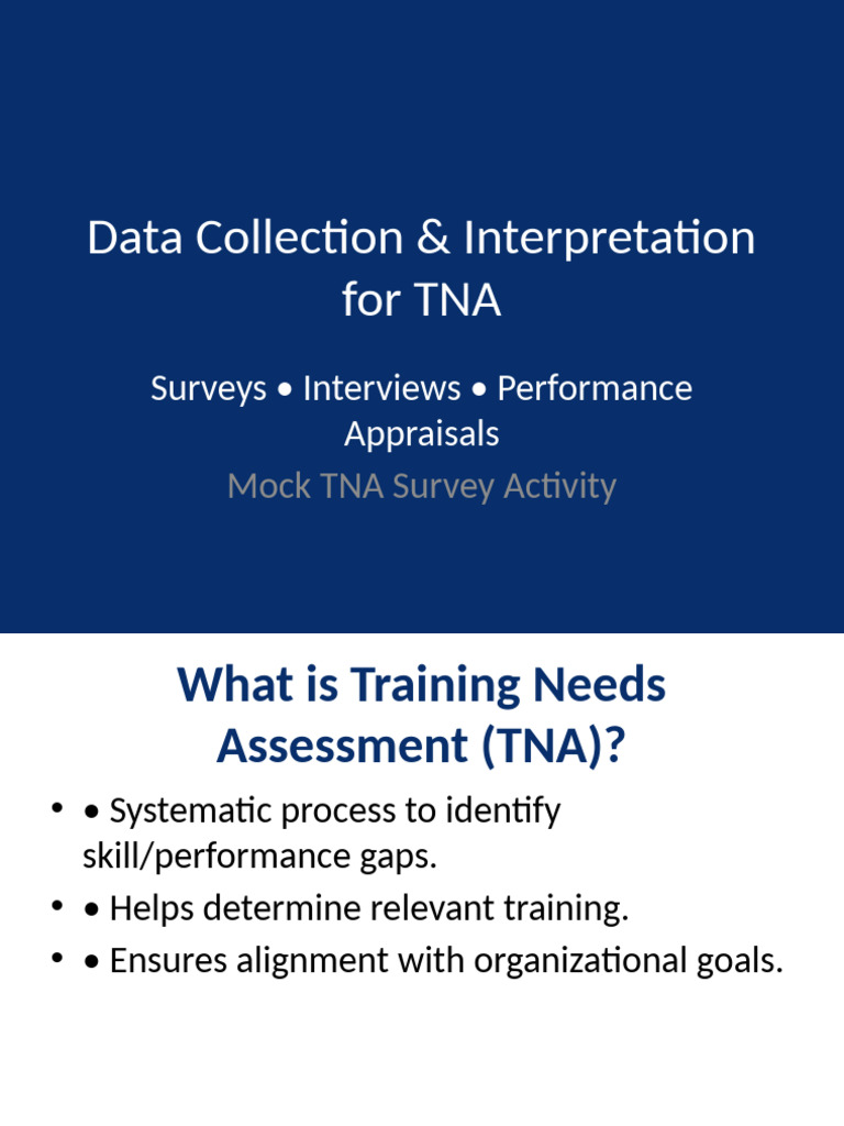 Effective TNA: Data Collection Methods | PDF
