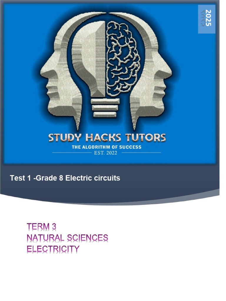 Garde 8 - Term 3 - Electricity Natural Sciences | PDF