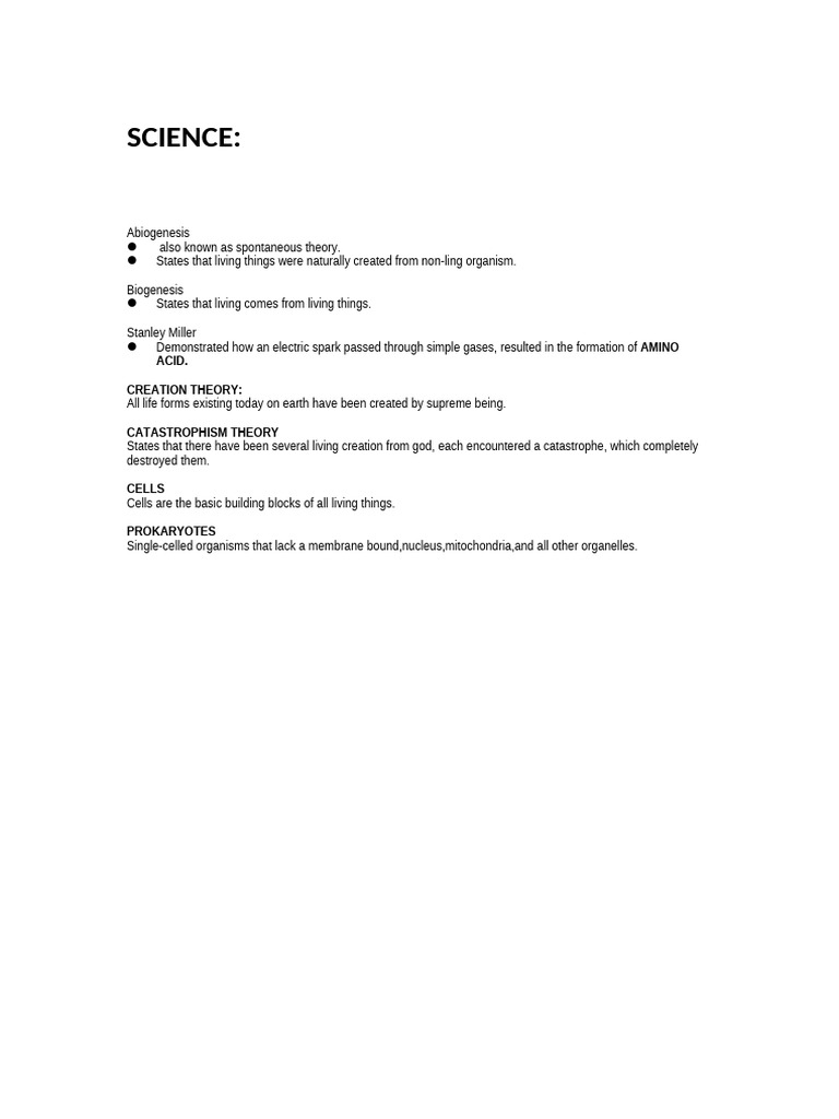 Origins of Life: Abiogenesis vs. Biogenesis | PDF