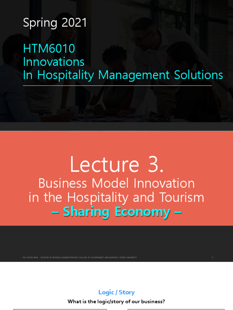 202101 HTM6010 #3 Sharing Economy_BB | PDF | Business Model | Innovation