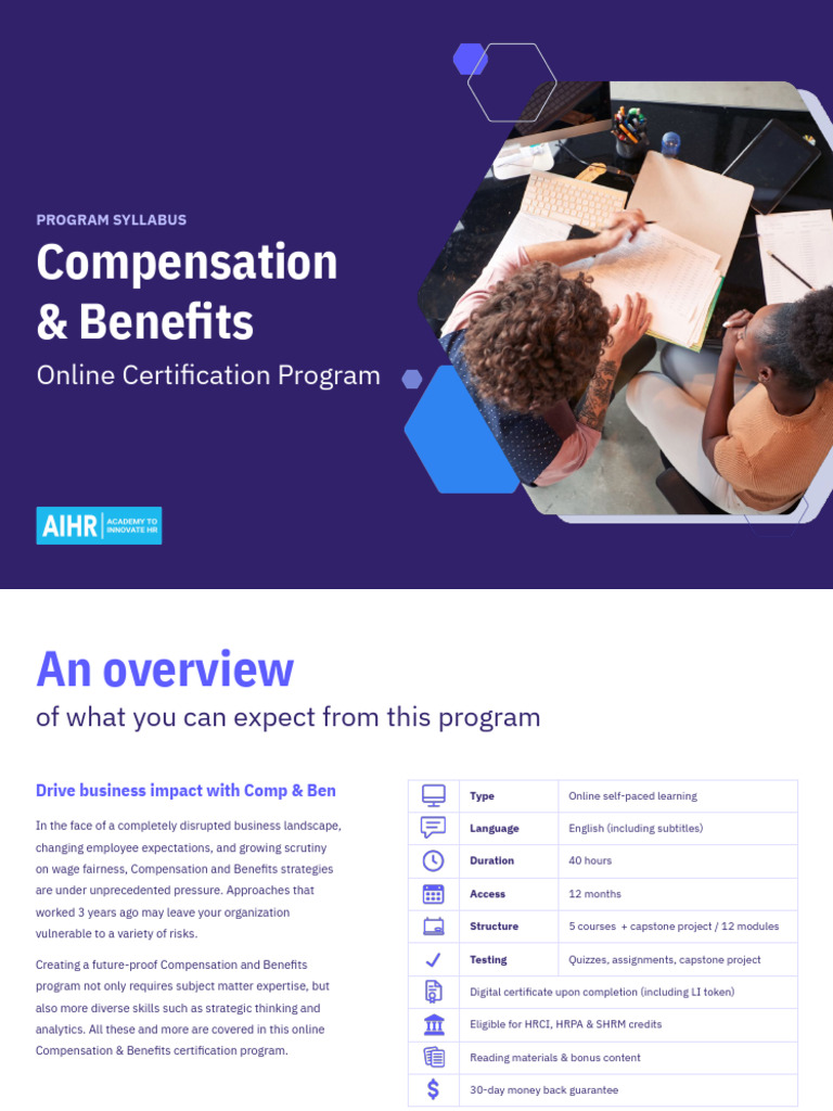 Compensation & Benefits Certification Program | PDF | Analytics ...