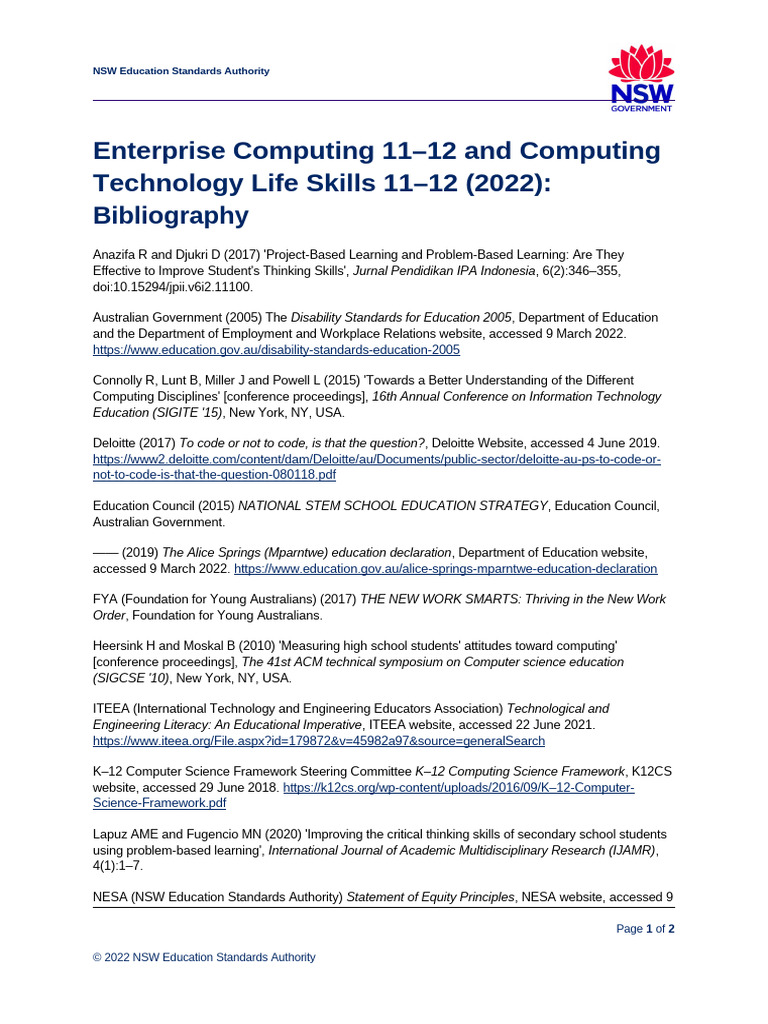 Enterprise Computing 11 12 and Computing Technology Life Skills ...