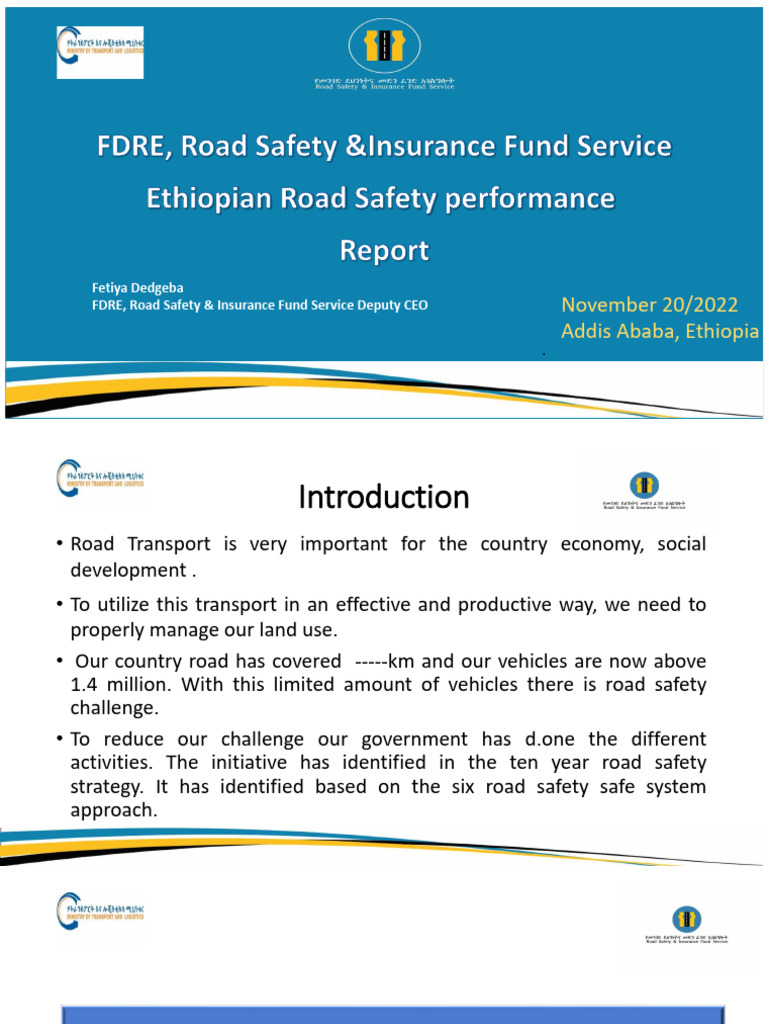 Ethiopia's Road Safety Performance Report | PDF | Road Traffic Safety ...