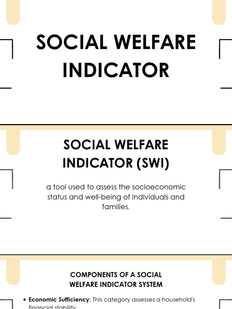 Social Welfare Indicator Overview | PDF