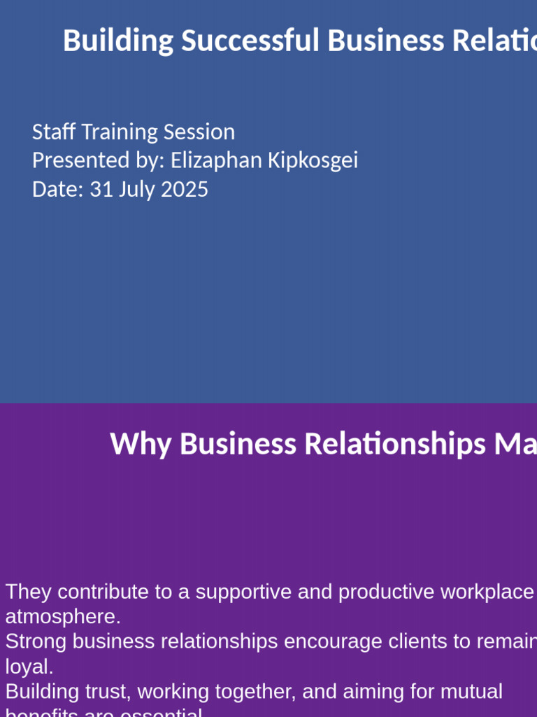 Business Relationships Final Visual-1 | PDF | Communication | Conflict ...