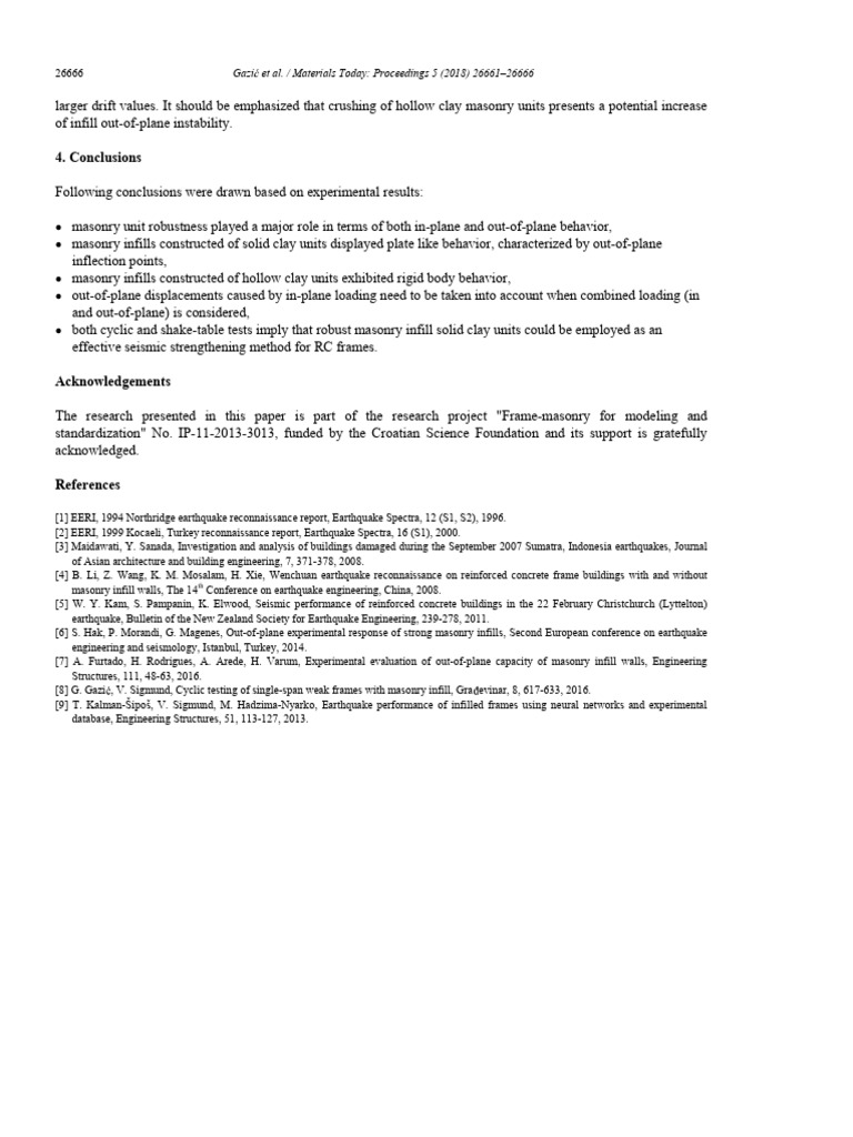 Evaluation of Out-Of-plane Deformation of Masonry Infill Walls Due ...