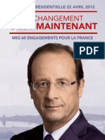 Projet Presidentiel Francois Hollande