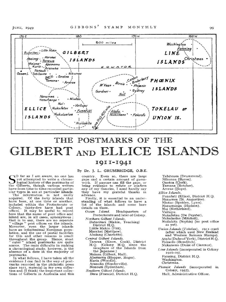 01 - Gilbert and Ellice Islands - 1911-1941 - Postal History | PDF