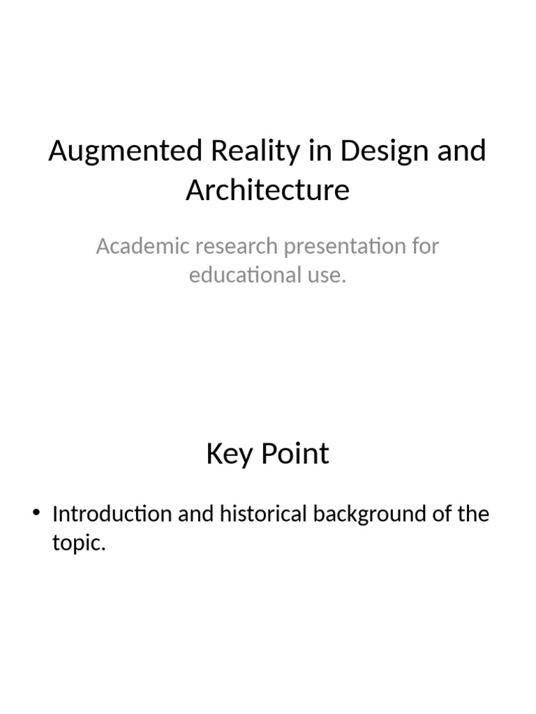 Augmented Reality Design Presentation | PDF
