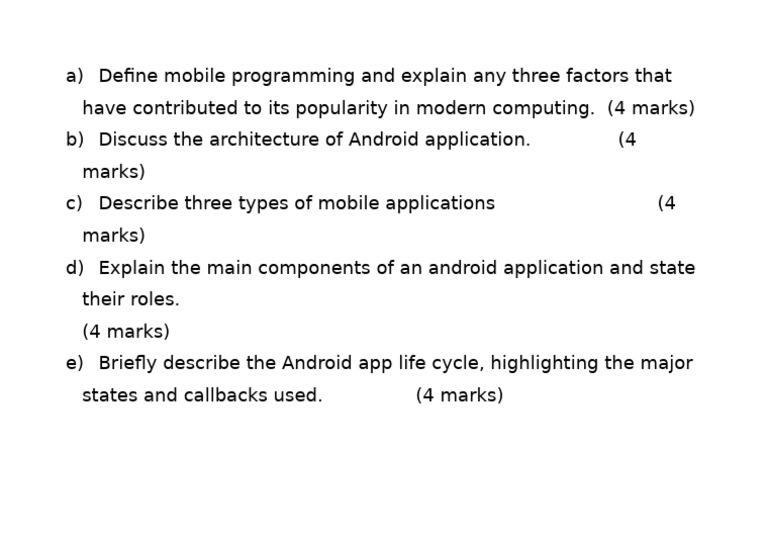 Mobile Programming | PDF