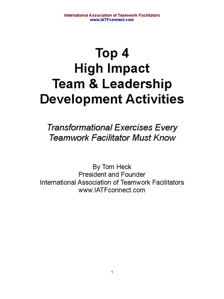 Team Building Transformational Exercises | PDF | Social Science | Self ...