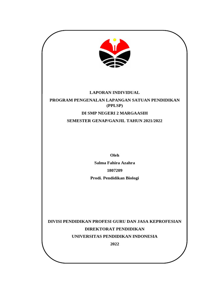 Laporan PPLSP di SMP Negeri 2 Margaasih | PDF