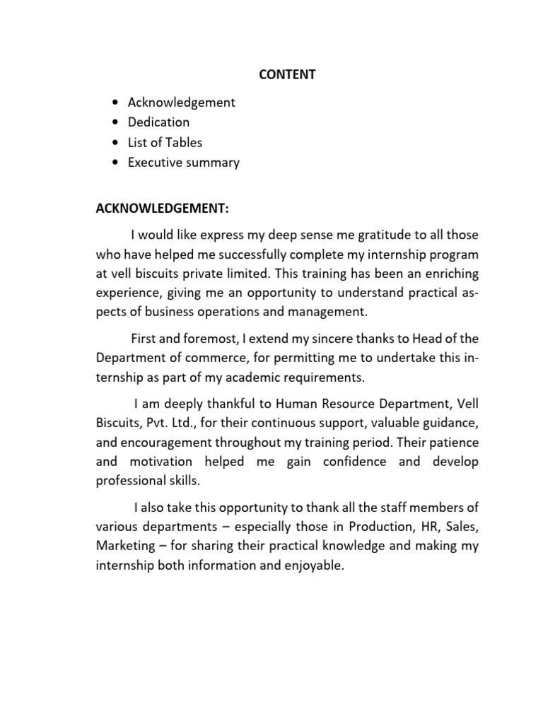 Content in Internship Kamali | PDF | Human Resources | Internship