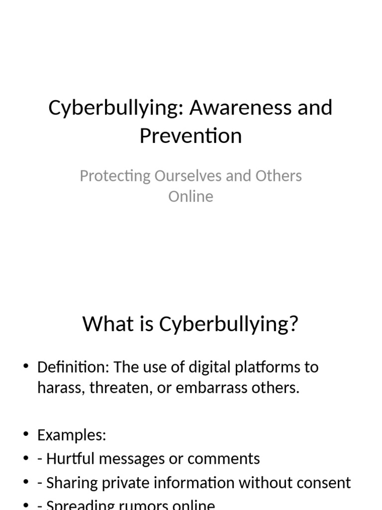 Cyberbullying Awareness & Prevention Guide | PDF