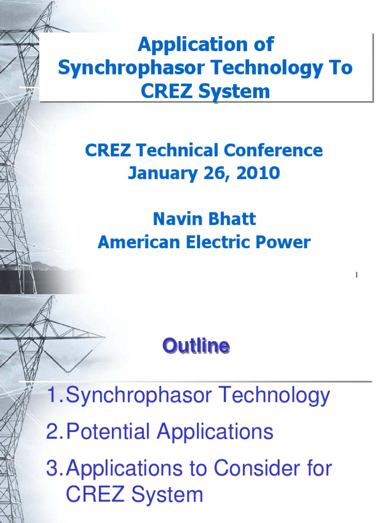 Application of Synchrophasor Technology To CREZ System | PDF ...