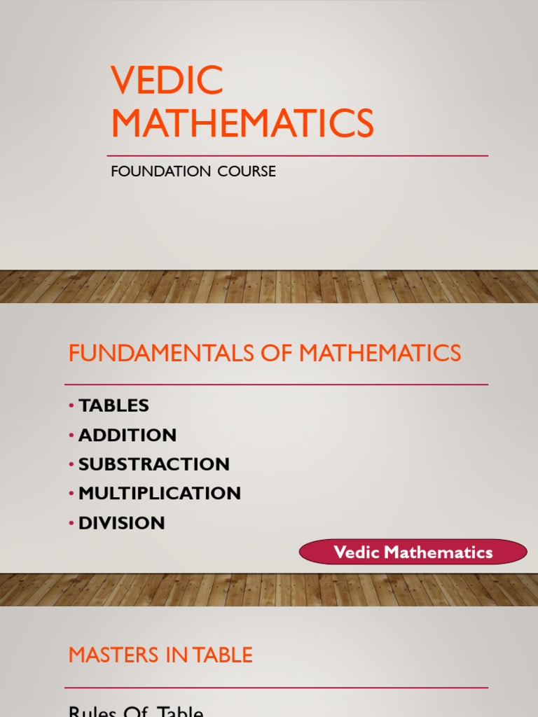 Vedic Mathematics Course Essentials | PDF | Multiplication | Written ...