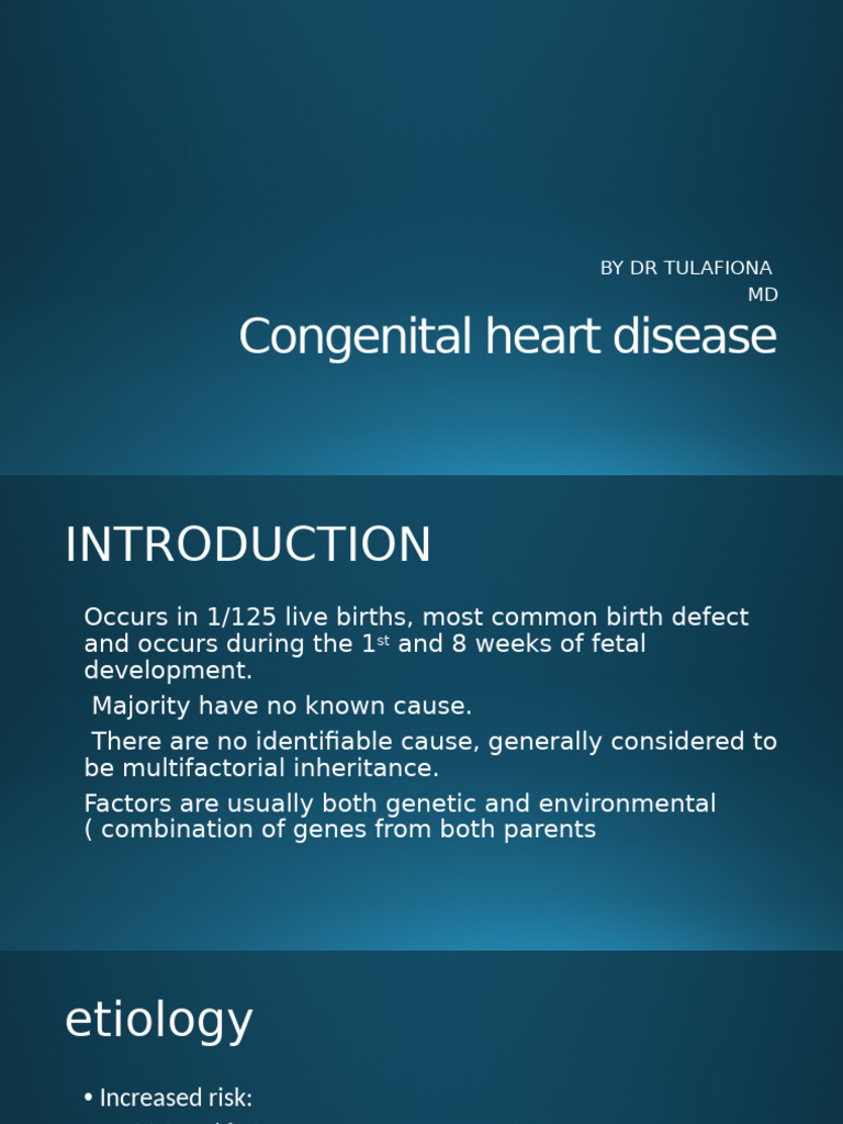 Understanding Congenital Heart Disease | PDF | Congenital Heart Defect ...