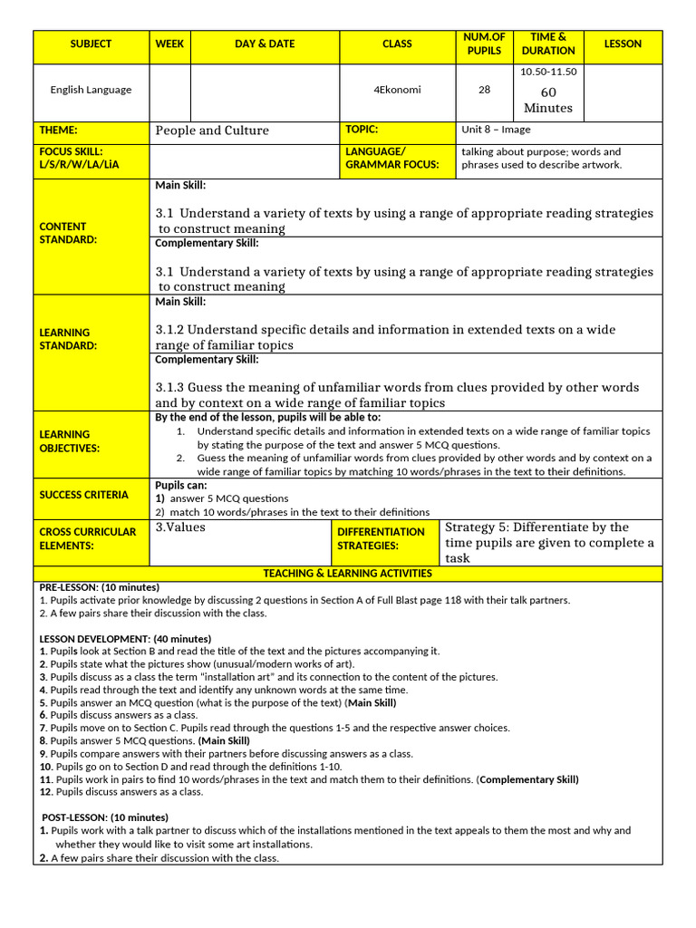Lesson 76 Reading | PDF | Multiple Choice | Word