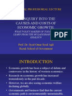 An Inquiry Into The Causes and Costs of Economic Growth:: Inaugural Professorial Lecture