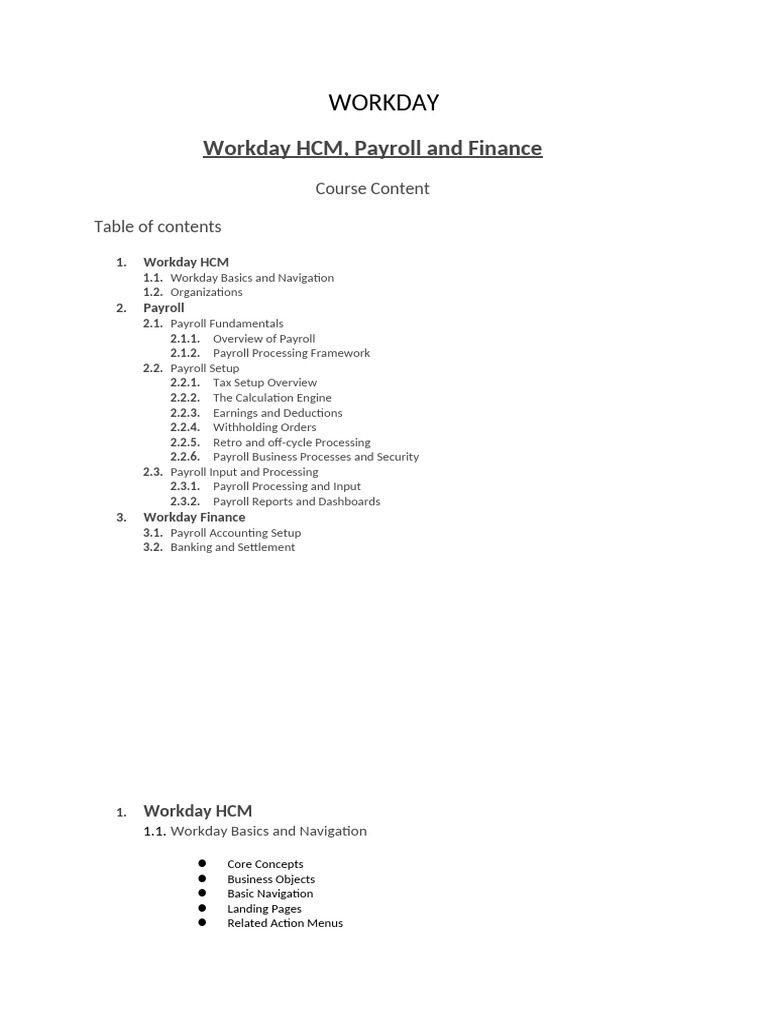 Workday HCM, Payroll & Finance Guide | PDF | Payroll | Business Process