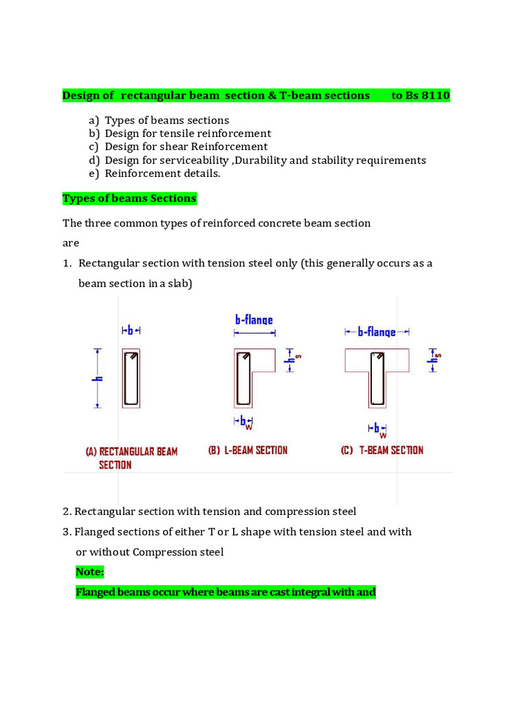 Rectangular Beam Design Guidelines | PDF | Beam (Structure) | Building ...