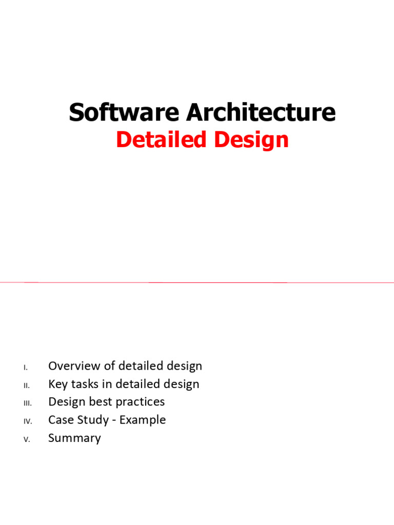 Detailed Software Design Best Practices | PDF | Class (Computer ...