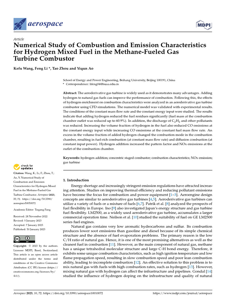 Hydrogen-Methane Combustion Study | PDF | N Ox | Combustion