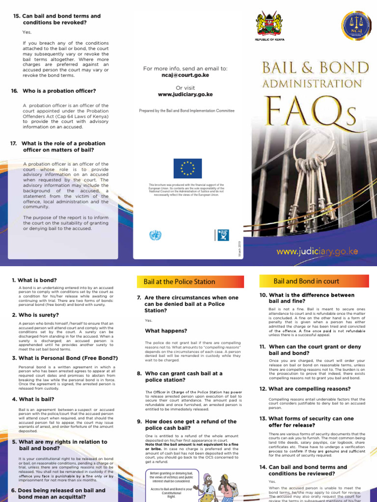 bond and bail | PDF | Bail | Practice Of Law